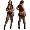 Bodystocking Koronkowy z kwiatowym wzorem i otwartym krokiem Le Désir – 23