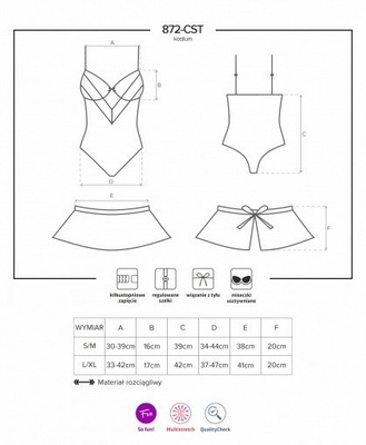 Kokieteryjny Kostium Pokojówki Obsessive - 872-CST-6