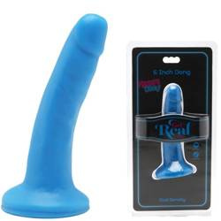 Niebieski Miękki Penis - Happy Dicks 6" 14,5cm