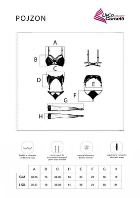Komplet Bielizny Pojzon 4w1 LivCo Corsetti – Biustonosz, Pas i Pończochy!