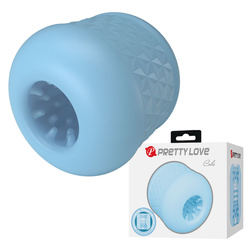 Masturbator Męski Pretty Love Cole Blue kompaktowy z teksturą wnętrza, 6 cm