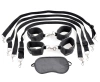 Zestaw do krępowania BDSM Cuff & Tether z maską na oczy – Pipedream