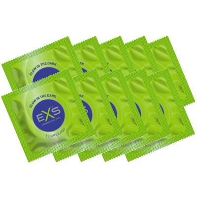 Prezerwatywy Fluorescencyjne - EXS Glow In The Dark 10 szt.