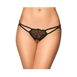 Koronkowe Stringi Otwarte Soft Line 2474 - Czarne