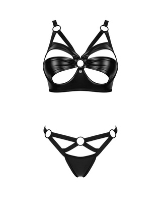 Armares – Zestaw Stanik i Stringi z Paskami i Metalowymi Detalami Obsessive