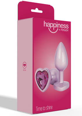 ToyJoy Happiness Time To Shine – Korek Analny z Kryształowym Sercem
