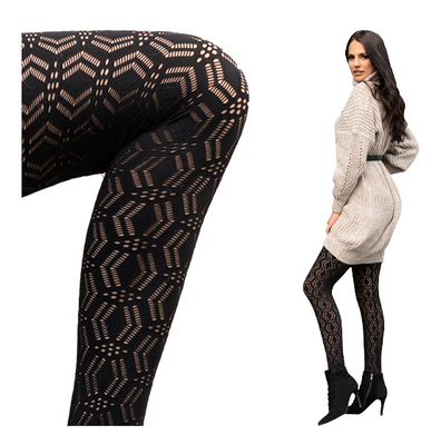 Seksowne Legginsy z Ażurowym Wzorem Miviena LivCo Corsetti – Gorący Dodatek do Stylizacji