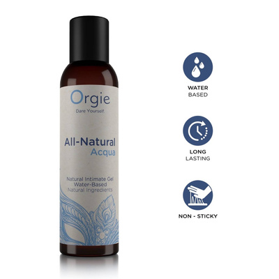 Lubrykant ORGIE ALL-NATURAL ACQUA 150ml – Wodny, Gładki, Bez Gliceryny i Parabenów!