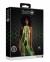 Neonowy Bodystocking Ouch! 835 Green UV Siateczka Druga Skóra!