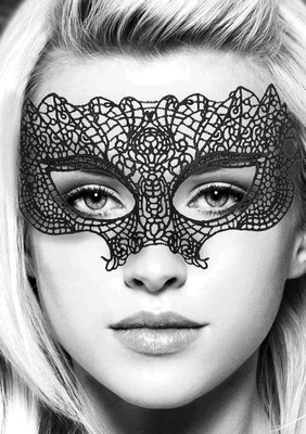 Koronkowa maska na oczy z paskami, przepaska erotyczna Lace Eye-Mask - Princess