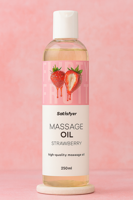 Olejek do masażu o zapachu truskawkowym Satisfyer Massage Oil 250 ml