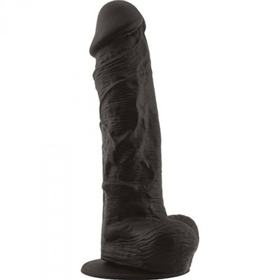 Realistyczne Dildo Real Safe 11" Toyz4Lovers – Silikon, Przyssawka, Black!