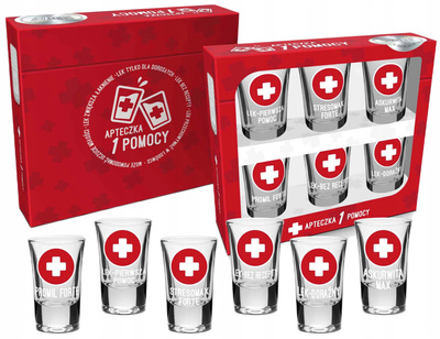 Kieliszki „Apteczka Pierwszej Pomocy” – Zestaw Ratunkowy na Każdą Imprezę