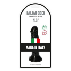 Realistyczny Czarny Penis Dildo - Italian Cock 4,5" Black