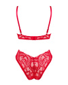 Atenica – Koronkowy Komplet Bielizny Erotycznej (Czerwień) Obsessive