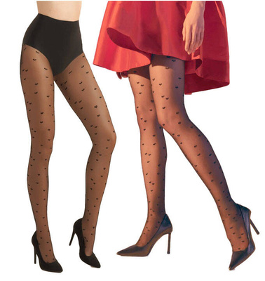 Gabriella Emily 495 – Rajstopy w Serduszka 20 DEN (Walentynkowe)