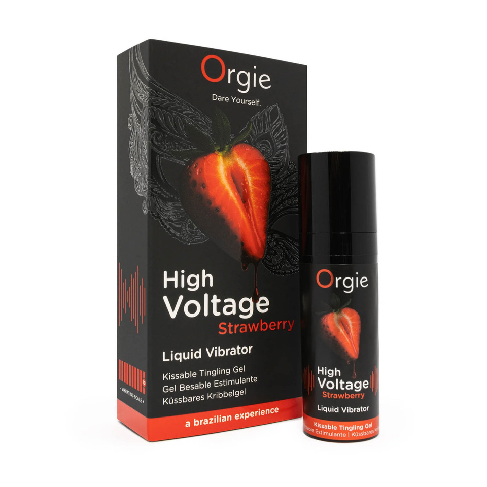 Żel Intymny Wibrujący Truskawkowy High Voltage Liquid Vibrator Orgie