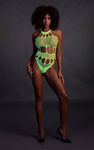Neonowe Body Ouch! 832 Green Siateczka Dziurki UV Sexy!