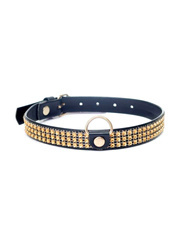 Ekskluzywna Wąska Obroża Zdobiona Kryształkami - Fetish Boss Series