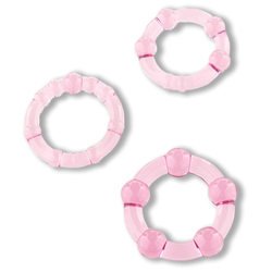 Trzy Żelowe Pierścienie Erekcyjne Stay Hard Pink