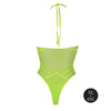 Neonowe Body Ouch! 839 Green UV Wiązane na Szyi Siateczka Sexy!