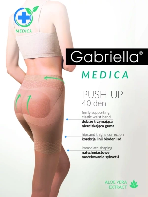 Rajstopy Push-Up 40 den – Modelujące Rajstopy z Aloesem Gabriella 128