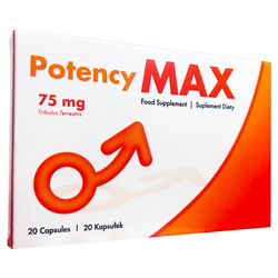 PotencyMax 20 Kaps. – Maksymalna Potencja, L-Arginina, Żeń-szeń, Tribulus!