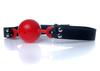 Knebel z oddychającą kulką Fetish Breathable Ball Gag Red regulowany BDSM