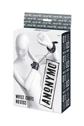Czarne Kajdanki Z Ekoskóry - Anonymo Wrist Cuffs No 0103 Black