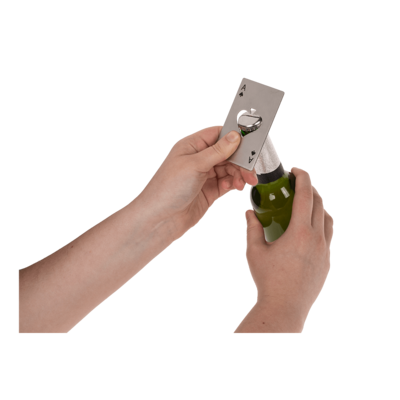 Otwieracz do Piwa Karta AS PIK Poker – Metalowy, Do Portfela, Idealny Gadżet!