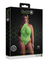 Neonowe Body Ouch! 839 Green UV Wiązane na Szyi Siateczka Sexy!