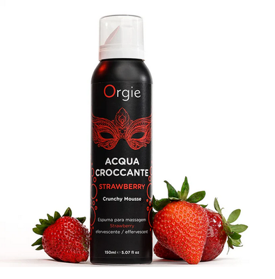 Pianka do Masażu CRUNCHY MOUSSE Truskawka 150ml – Musująca ORGIE!