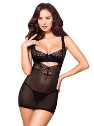 Zmysłowa Koszulka i Stringi - Obsessive 867-CHE-1