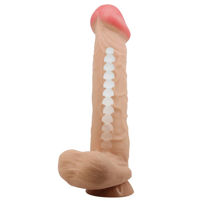 Realistyczne dildo Mendel z ruchomą skórą 10,2" BAILE Sliding Skin TPR