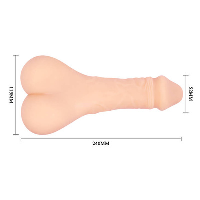 Penis z Dziurką Analną 4w1 - Bigger Man Plus 9,5"