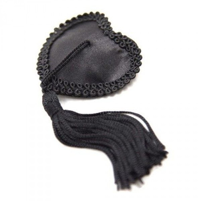 Nasutniki Heart Nipples Tassels Black – Zaskocz Go w Sypialni!