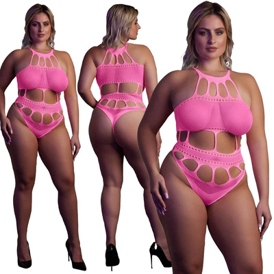 Neonowe Body Ouch! 832 Pink Siateczka Dziurki UV Sexy!