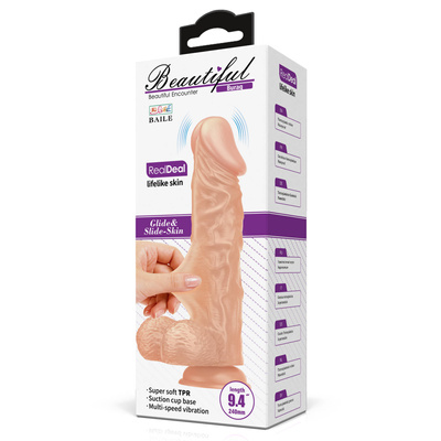 Beautiful Buraq – Realistyczne Dildo XXL z Wibracją, Przyssawką i Przewodowym Pilotem