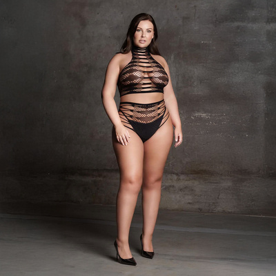 Zmysłowy Dwuczęściowy Komplet z Topem i Majtkami PLUS SIZE Le Désir Carpo 