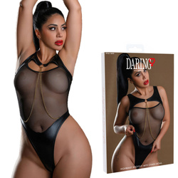 Transparentne body z ozdobnym łańcuszkiem – Bodysuit With Chain Daring