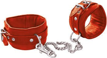 Kajdanki na ręce z miękkiej skóry łączone łańcuchem Leder 2023