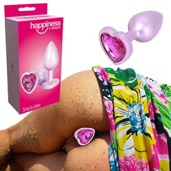 ToyJoy Happiness Time To Shine – Korek Analny z Kryształowym Sercem