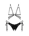 Komplet Cordellis Obsessive – Otwarty Biustonosz i Stringi Wet Look