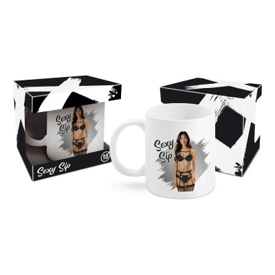 Kubek Termiczny Z Rozbierającą się Kobietą pod Wpływem Ciepła