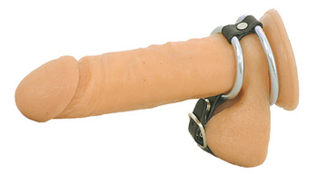 Nakładka na Penisa z Dwoma Kółkami Leder 7006