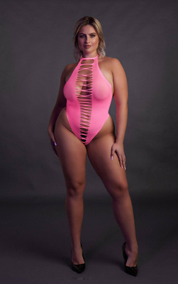 Neonowe Body Ouch! 837 Green UV Active Regulowane Ramiączka Sexy!