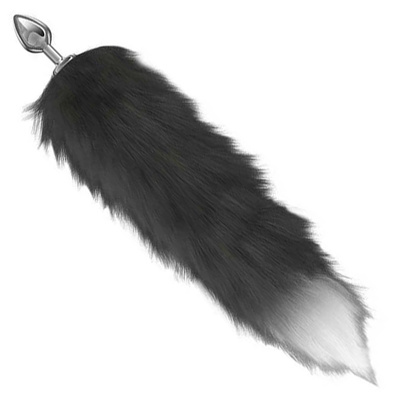 Korek Analny z Puszystym Ogonem Ripple Small – TPE falisty kształt, 7,5 cm