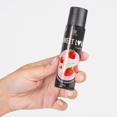 Jadalny żel intymny truskawka z białą czekoladą Sweet Love Strawberry&White Chocolate