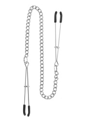 Srebrne zaciski na sutki z łańcuszkiem TABOOM Tweezers With Chain 40 cm