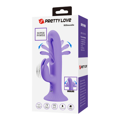 Wibrator z języczkiem Pretty Love Killmoulis – 12 trybów i 4 ruchy